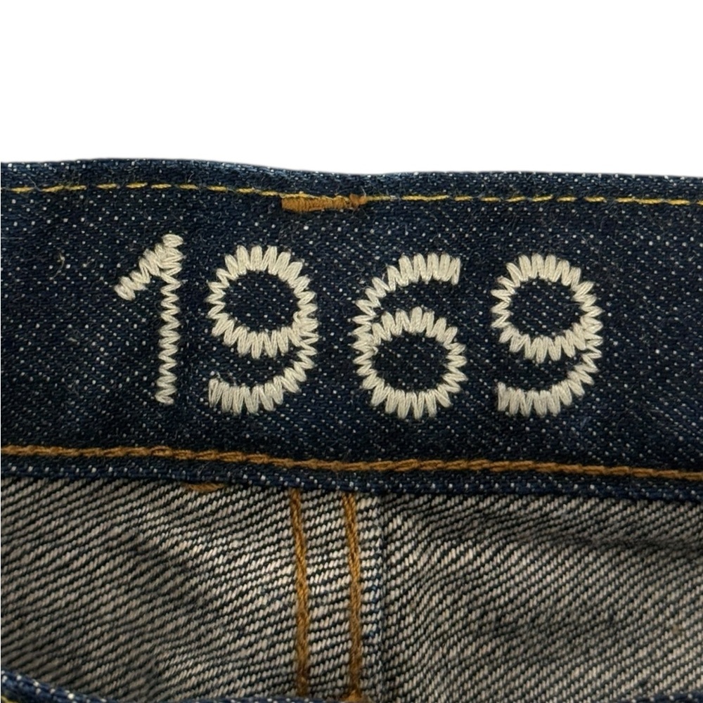 GAP 1969 Mens 31 X 32 Slim Straight Japanese Selvedge Denim Resin Rinse Cotton - Picture 8 of 16